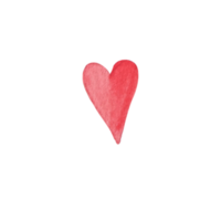 acquerello rosso cuore png