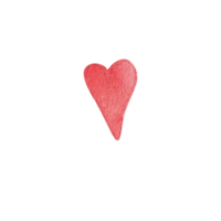 acquerello rosso cuore png