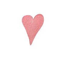 Watercolor red heart png