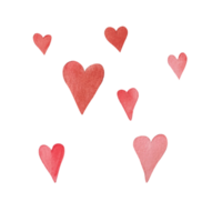 Watercolor red heart png