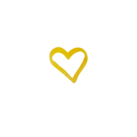 Watercolor blue yellow heart png