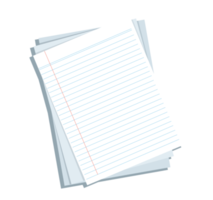 folha de papel de caderno em branco com linhas png