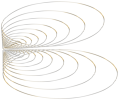 Abstract 3d rendering of gold sphere with chaotic structure. Futuristic shape. Sci-fi background with wireframe and globe png