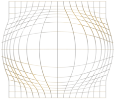 astratto 3d interpretazione di oro sfera con caotico struttura. futuristico forma. fantascienza sfondo con wireframe e globo png