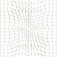 abstrakt 3d tolkning av guld sfär med kaotisk strukturera. trogen form. sci-fi bakgrund med trådmodell och klot png