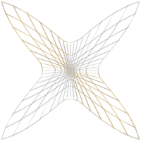 rendu 3d abstrait de la sphère d'or avec une structure chaotique. forme futuriste. fond de science-fiction avec filaire et globe png