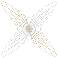 renderização 3d abstrata da esfera de ouro com estrutura caótica. forma futurista. fundo de ficção científica com wireframe e globo png