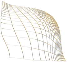 abstract 3d renderen van goud gebied met chaotisch structuur. futuristische vorm geven aan. sci-fi achtergrond met wireframe en wereldbol png