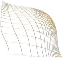 abstrakt 3d tolkning av guld sfär med kaotisk strukturera. trogen form. sci-fi bakgrund med trådmodell och klot png