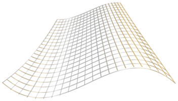 abstrakt 3d tolkning av guld sfär med kaotisk strukturera. trogen form. sci-fi bakgrund med trådmodell och klot png