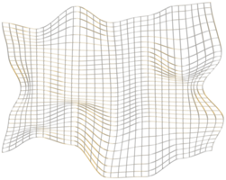 abstrakt 3d tolkning av guld sfär med kaotisk strukturera. trogen form. sci-fi bakgrund med trådmodell och klot png