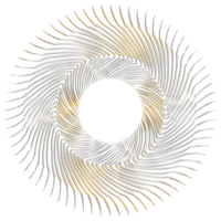 renderização 3d abstrata da esfera de ouro com estrutura caótica. forma futurista. fundo de ficção científica com wireframe e globo png