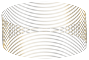 rendu 3d abstrait de la sphère d'or avec une structure chaotique. forme futuriste. fond de science-fiction avec filaire et globe png