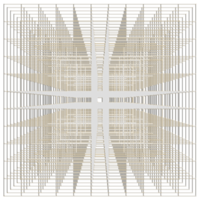 Abstract 3d rendering of gold sphere with chaotic structure. Futuristic shape. Sci-fi background with wireframe and globe png
