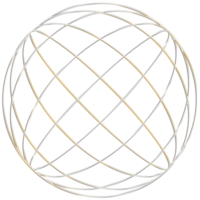 Abstract 3d rendering of gold sphere with chaotic structure. Futuristic shape. Sci-fi background with wireframe and globe png
