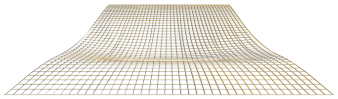 abstrakt 3d tolkning av guld sfär med kaotisk strukturera. trogen form. sci-fi bakgrund med trådmodell och klot png