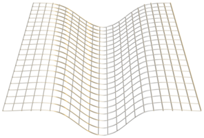 abstrakt 3d tolkning av guld sfär med kaotisk strukturera. trogen form. sci-fi bakgrund med trådmodell och klot png