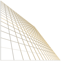 abstrakt 3d tolkning av guld sfär med kaotisk strukturera. trogen form. sci-fi bakgrund med trådmodell och klot png