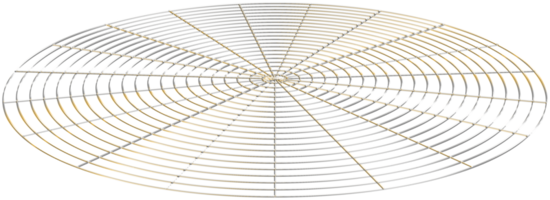 abstrakt 3d tolkning av guld sfär med kaotisk strukturera. trogen form. sci-fi bakgrund med trådmodell och klot png