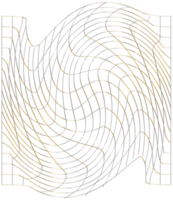 astratto 3d interpretazione di oro sfera con caotico struttura. futuristico forma. fantascienza sfondo con wireframe e globo png