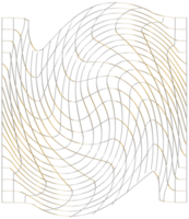 representación 3d abstracta de esfera dorada con estructura caótica. forma futurista. fondo de ciencia ficción con estructura metálica y globo png