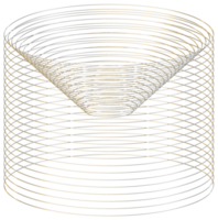 abstrakt 3d tolkning av guld sfär med kaotisk strukturera. trogen form. sci-fi bakgrund med trådmodell och klot png