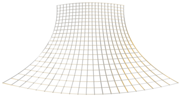 abstrakt 3d tolkning av guld sfär med kaotisk strukturera. trogen form. sci-fi bakgrund med trådmodell och klot png