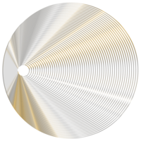 abstrakt 3d tolkning av guld sfär med kaotisk strukturera. trogen form. sci-fi bakgrund med trådmodell och klot png