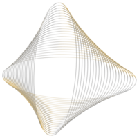 astratto 3d interpretazione di oro sfera con caotico struttura. futuristico forma. fantascienza sfondo con wireframe e globo png