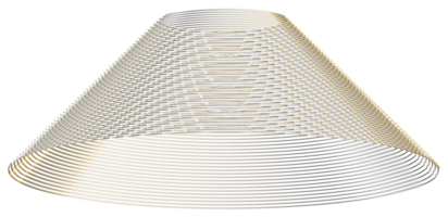 abstrakt 3d tolkning av guld sfär med kaotisk strukturera. trogen form. sci-fi bakgrund med trådmodell och klot png