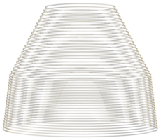 abstrakte 3D-Darstellung einer Goldkugel mit chaotischer Struktur. futuristische Form. Sci-Fi-Hintergrund mit Wireframe und Globus png