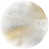 Abstract 3d rendering of gold sphere with chaotic structure. Futuristic shape. Sci-fi background with wireframe and globe png