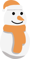 dibujo a mano alzada de un muñeco de nieve. concepto de festival de navidad. png