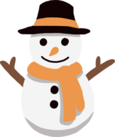Doodle Freihandskizze Zeichnung eines Schneemanns. Weihnachtsfest-Konzept. png