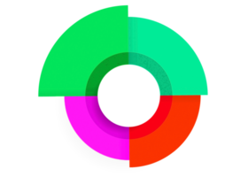 objeto de círculo colorido para plantilla infográfica. png