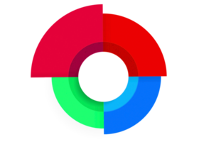 buntes Kreisobjekt für Infografik-Vorlage. png