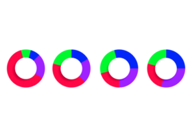 vier stappen kleurrijk cirkel voorwerp voor infographic sjabloon. png