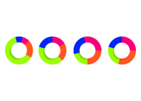 Four steps colorful circle object for infographic template. png