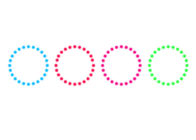 objet de cercle coloré en cinq étapes pour le modèle d'infographie. png