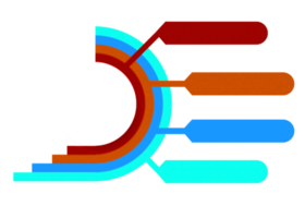 Four steps colorful object for infographic templat. png