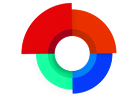 objeto de círculo colorido para plantilla infográfica. png