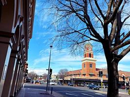 Heritage old clock tower building at Dean street ,Albury CBD, Australia photo