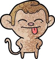 funny cartoon monkey vector