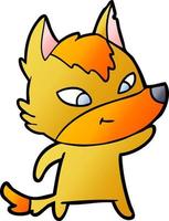 fox cartoon character vector