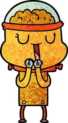 happy cartoon robot