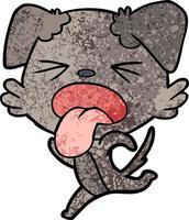cartoon running dog vector