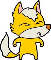 fox cartoon character vector