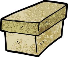 caja de cartón de dibujos animados vector