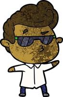 cartoon cool guy vector