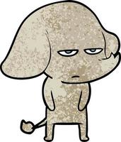 annoyed cartoon elephant vector